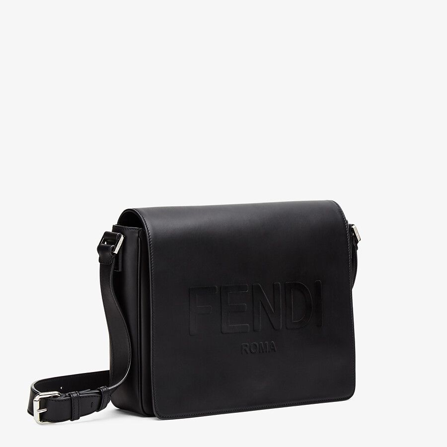 MESSENGER Black leather bag