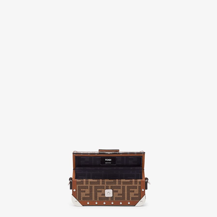 BAGUETTE TRUNK MINI Brown fabric bag