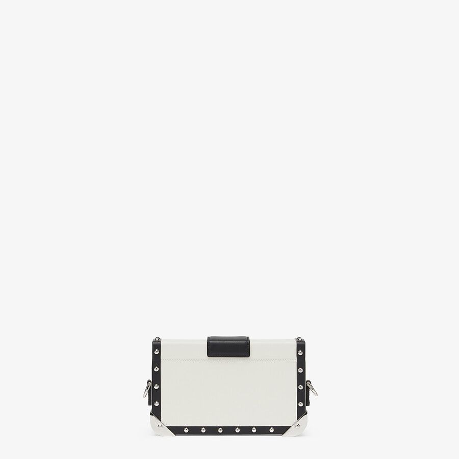 BAGUETTE TRUNK MINI White leather bag