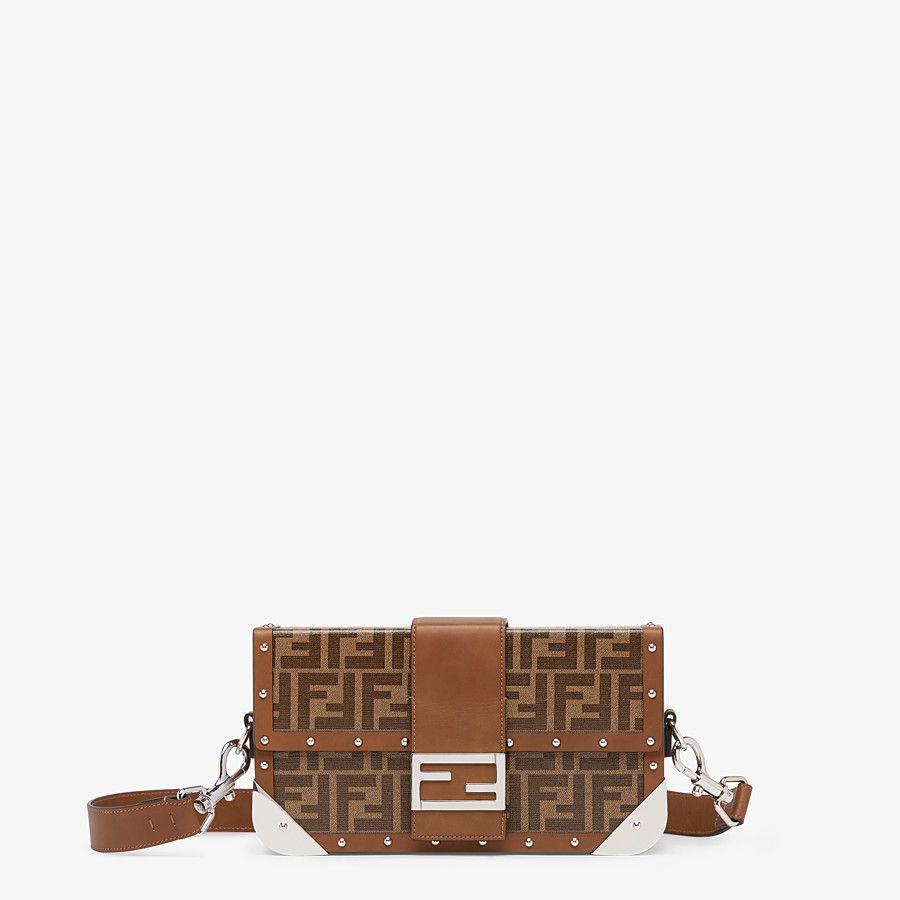 BAGUETTE TRUNK MEDIUM Brown fabric bag