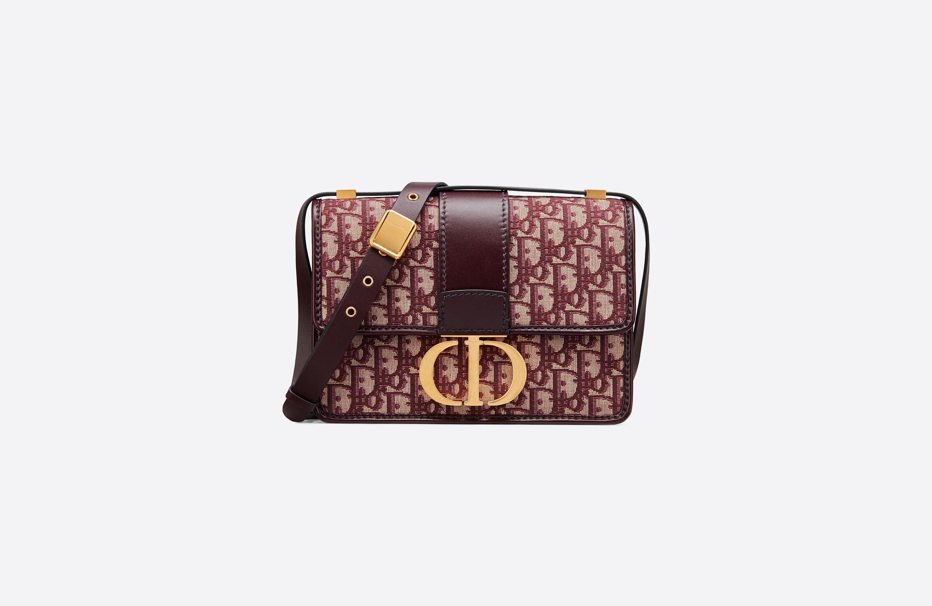 30 Montaigne Bag Burgundy Dior Oblique Jacquard