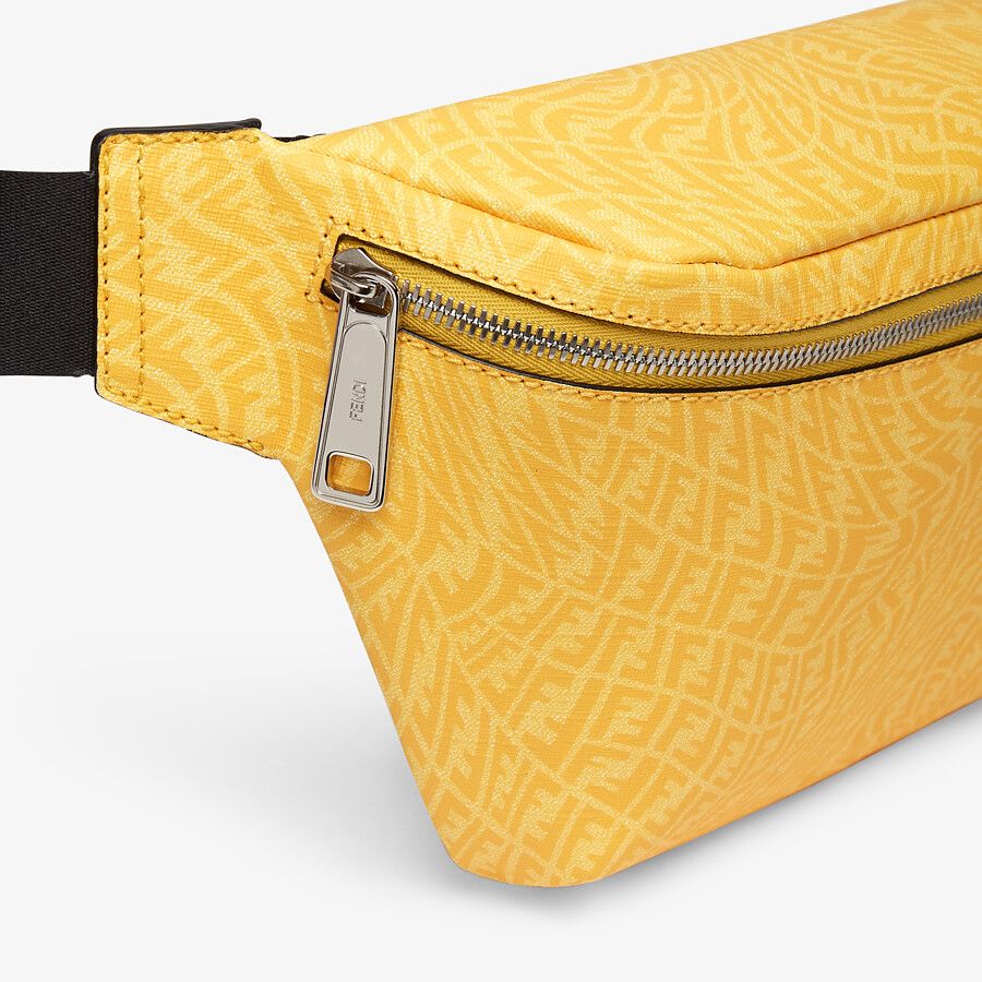 BELT BAG Yellow fabric belt bag