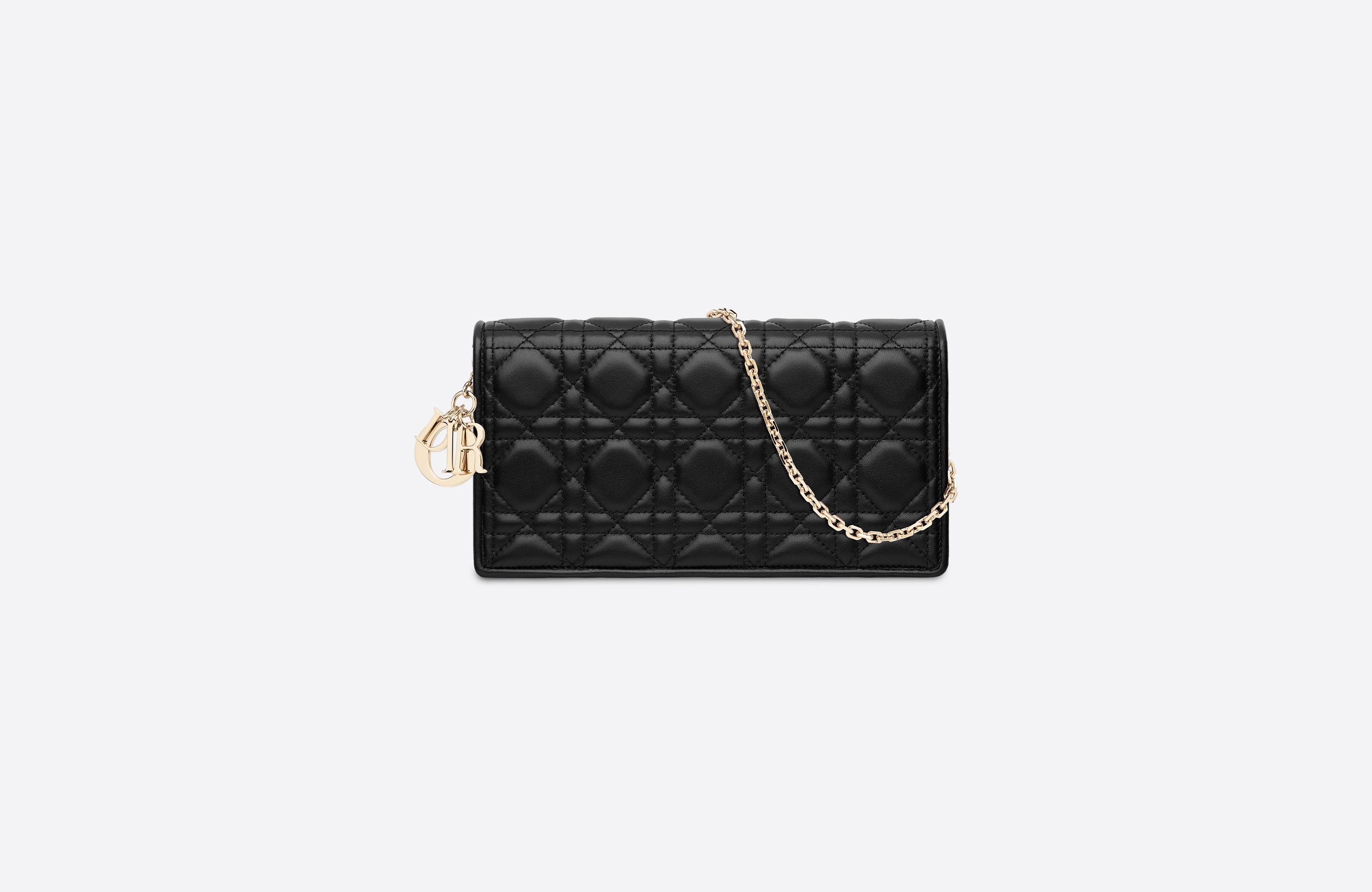 Lady Dior Pouch Black Cannage Lambskin