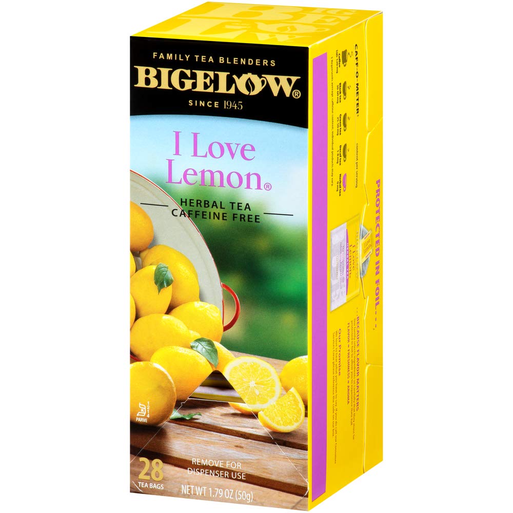 Bigelow Tea Lemon Ginger plus Probiotics Herbal Tea, Caffeine Free Tea with Lemon and Ginger, 18 Count Box (Pack of 6), 108 Total Tea Bags