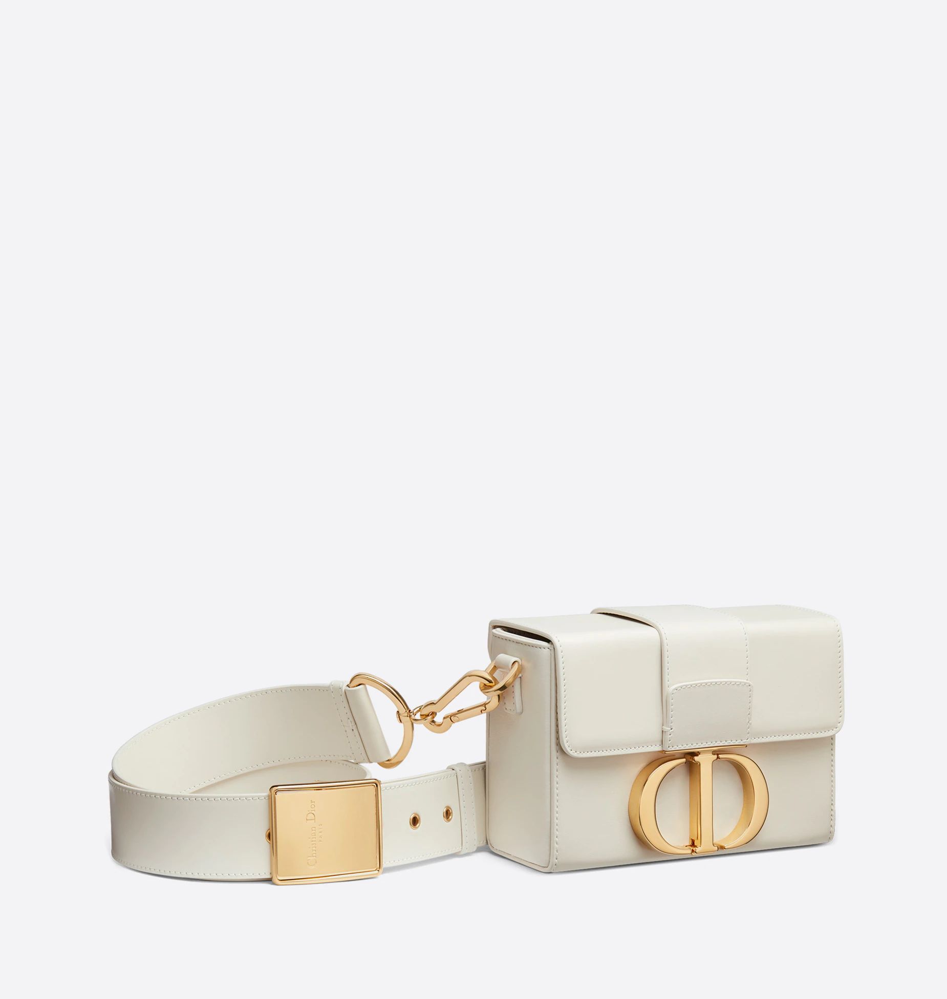 30 Montaigne Box Bag Latte Box Calfskin