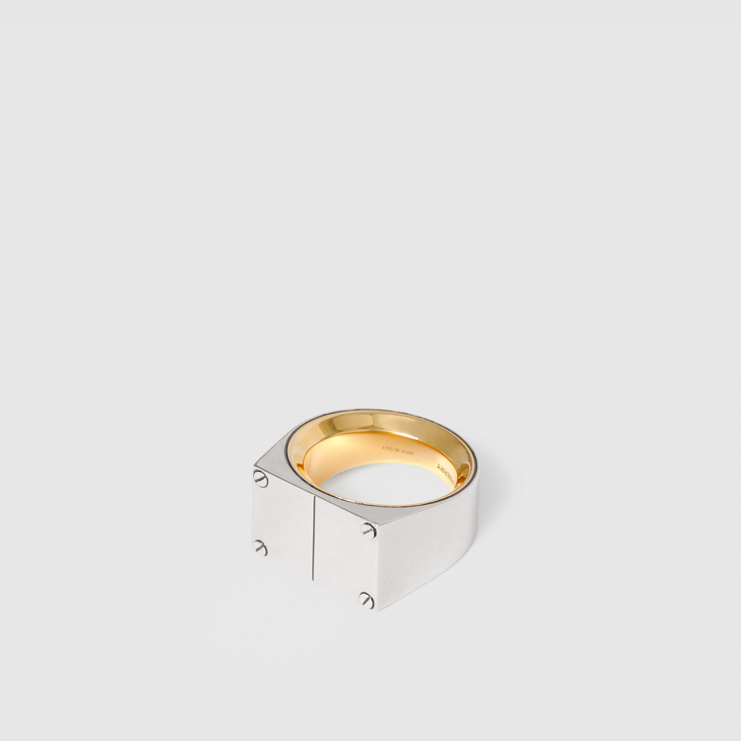 Palladium-plated Signet Ring