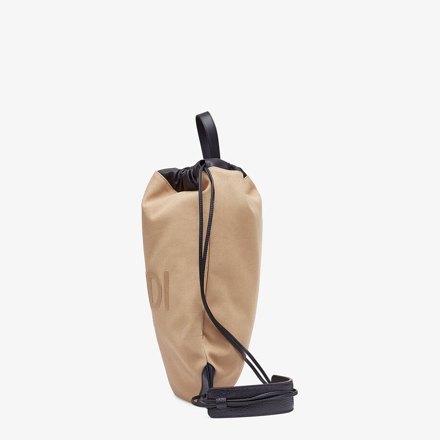 BACKPACK Beige canvas backpack