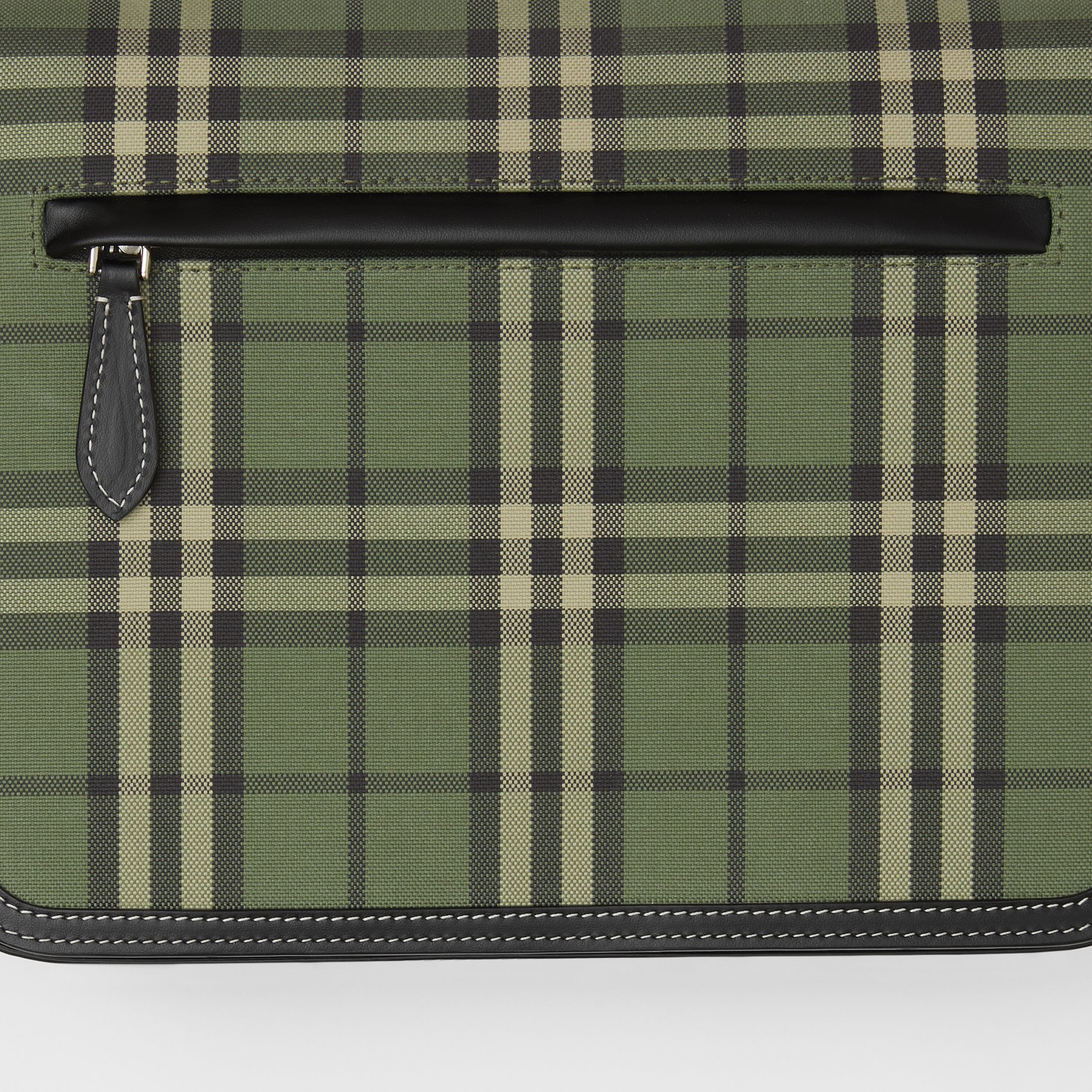 Small Check Cotton Messenger Bag