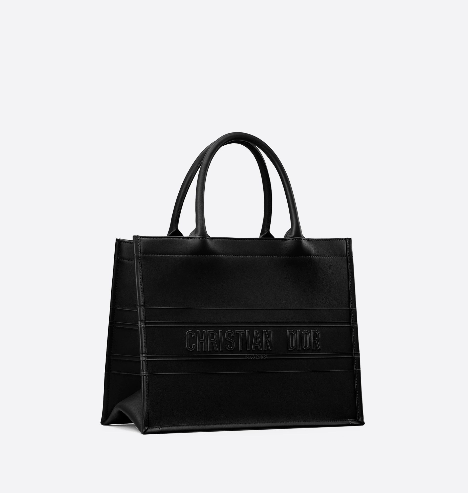 Small Dior Book Tote Black Calfskin