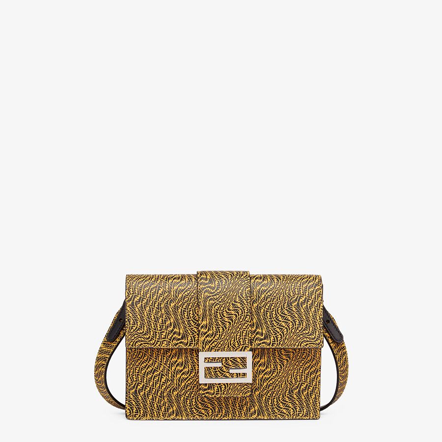 FLAT BAGUETTE Yellow leather bag