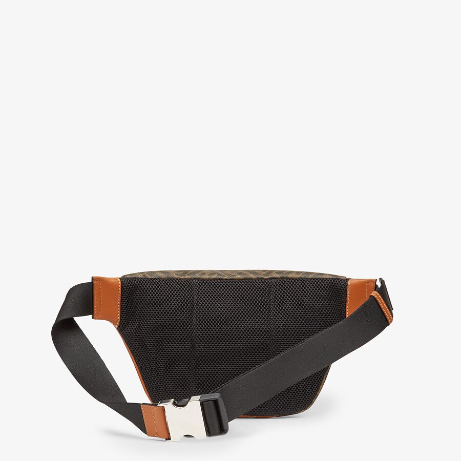 BELT BAG Brown fabric belt bag