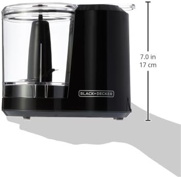 BLACK+DECKER 1.5-Cup Electric Food Chopper, One Touch Pulse, 150W Motor, Stay-Sharp Blade, Dishwasher Safe