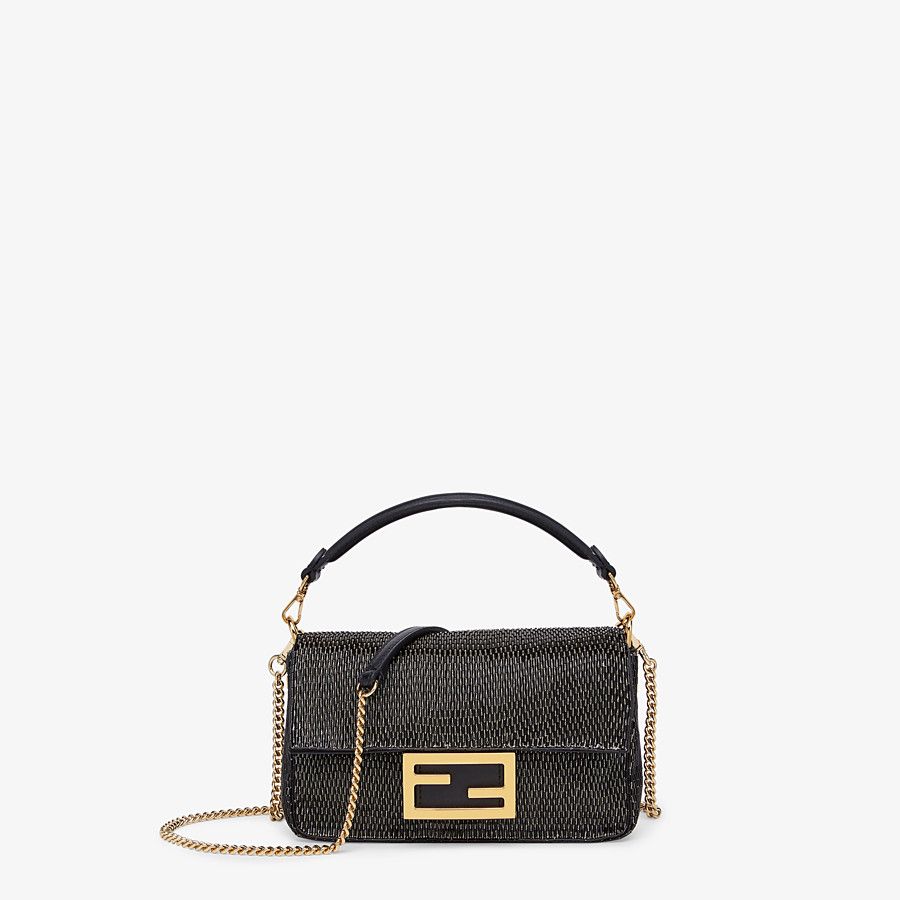BAGUETTE Black leather bag