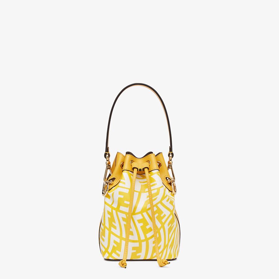 MON TRESOR Yellow glazed canvas mini-bag