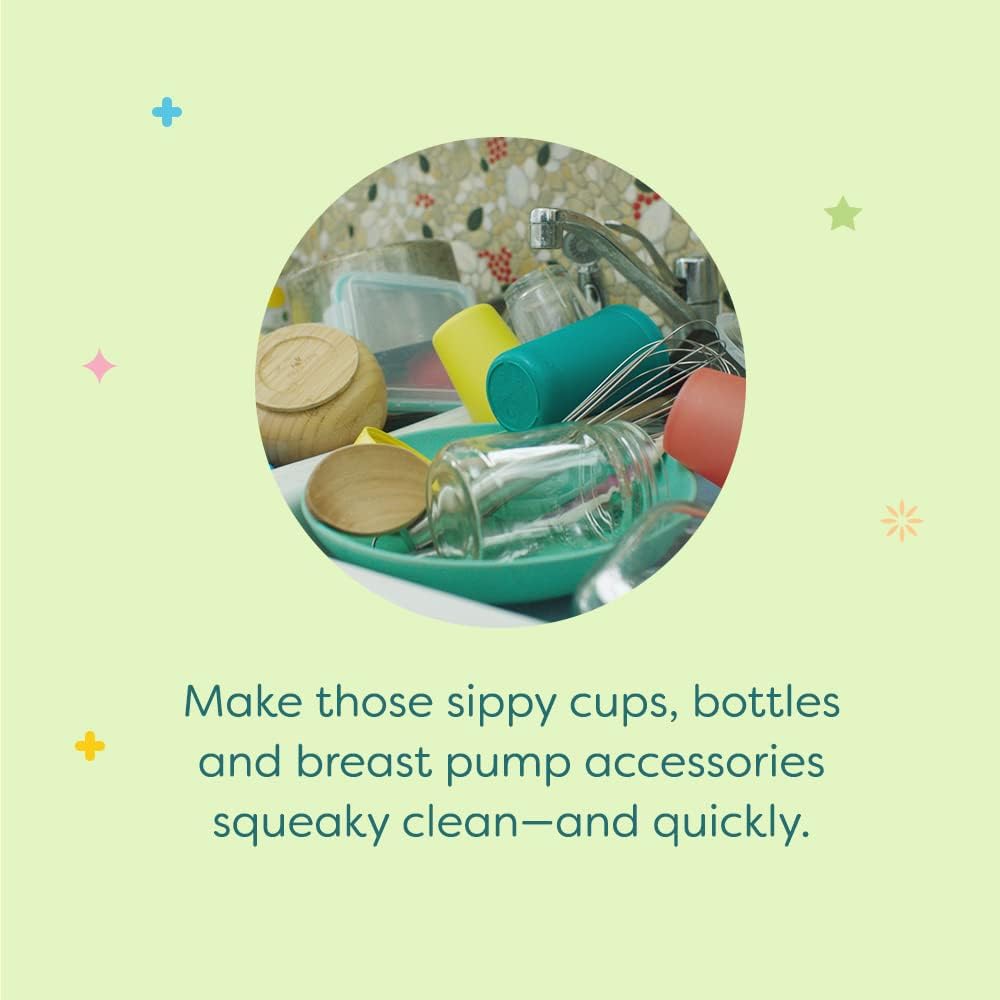 Babyganics Foaming Dish & Bottle Soap, Pump Bottle, Fragrance Free, Plant-Derived Cleaning Power, Removes Dried Milk, 16 Fl Oz, (Pack of 3), Packaging May Vary