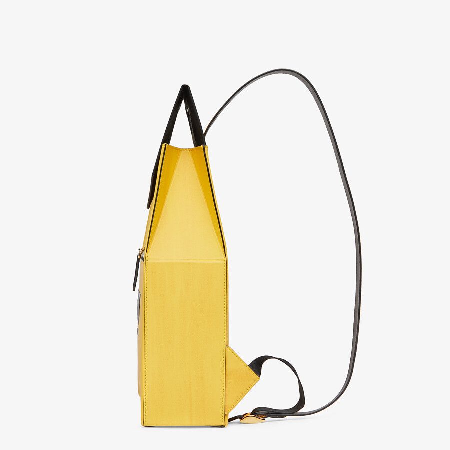 FENDI PACK BACKPACK Yellow leather backpack