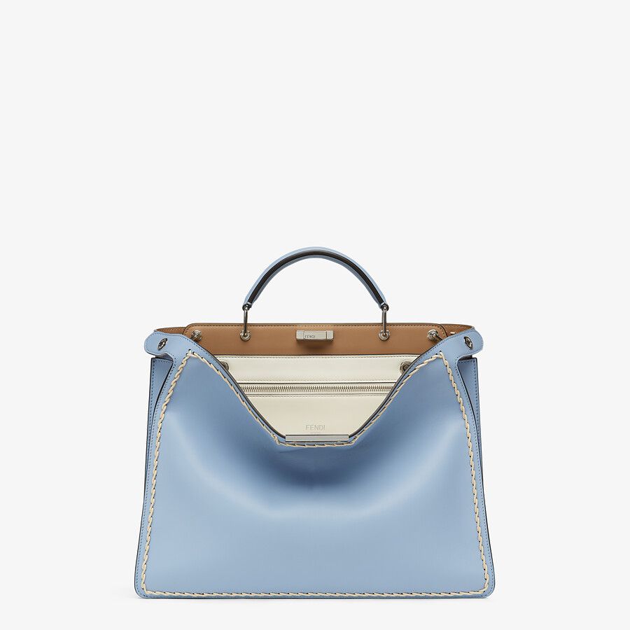 MEDIUM PEEKABOO ISEEU Light blue leather bag