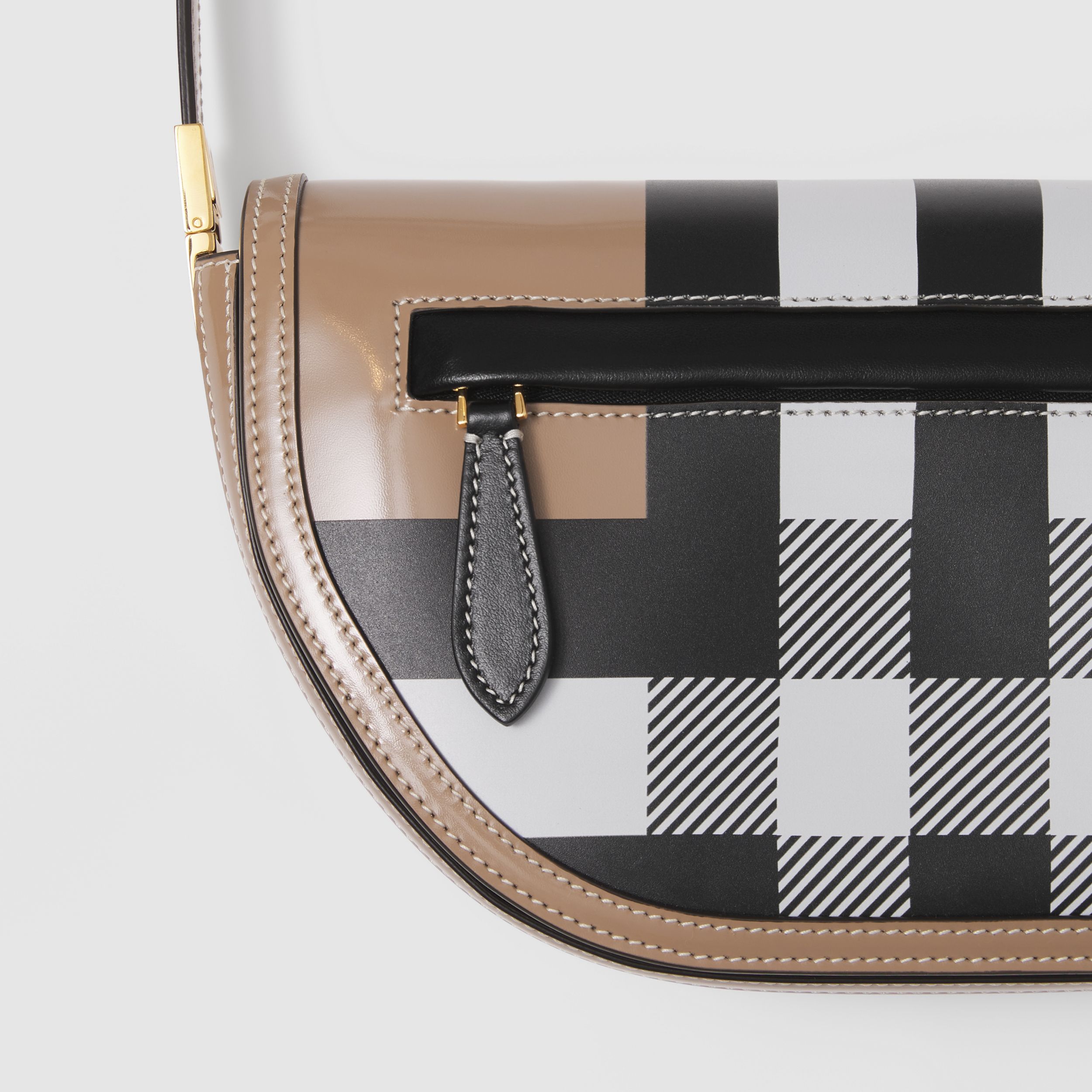 Small Check Leather Olympia Bag