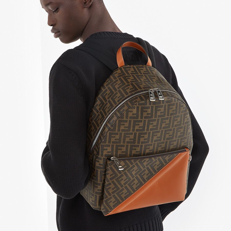 BACKPACK Brown fabric backpack