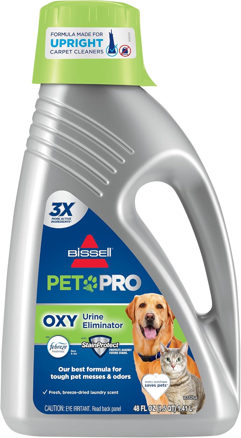 Bissell Professional Pet Urine Elimator with Oxy and Febreze Carpet Cleaner Shampoo 48 Ounce