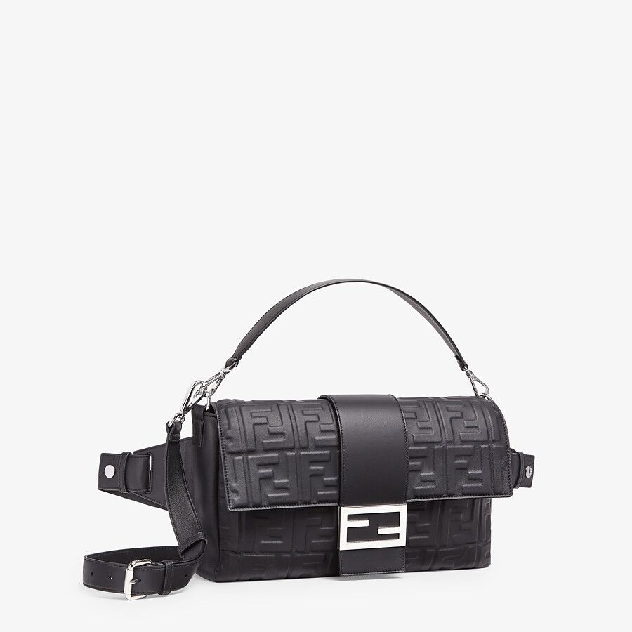 BAGUETTE LARGE Black nappa leather bag