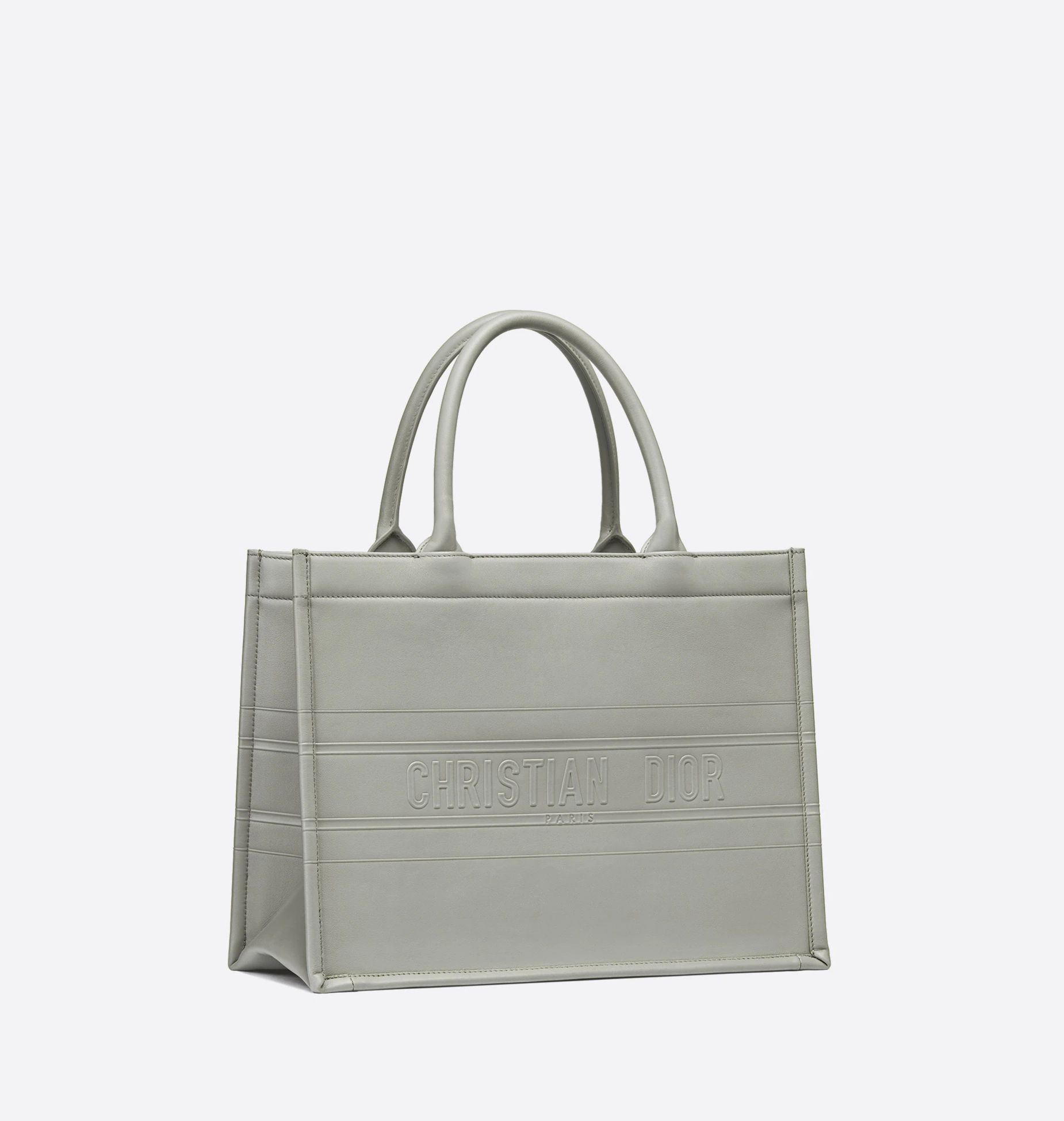 Small Dior Book Tote Gray Calfskin