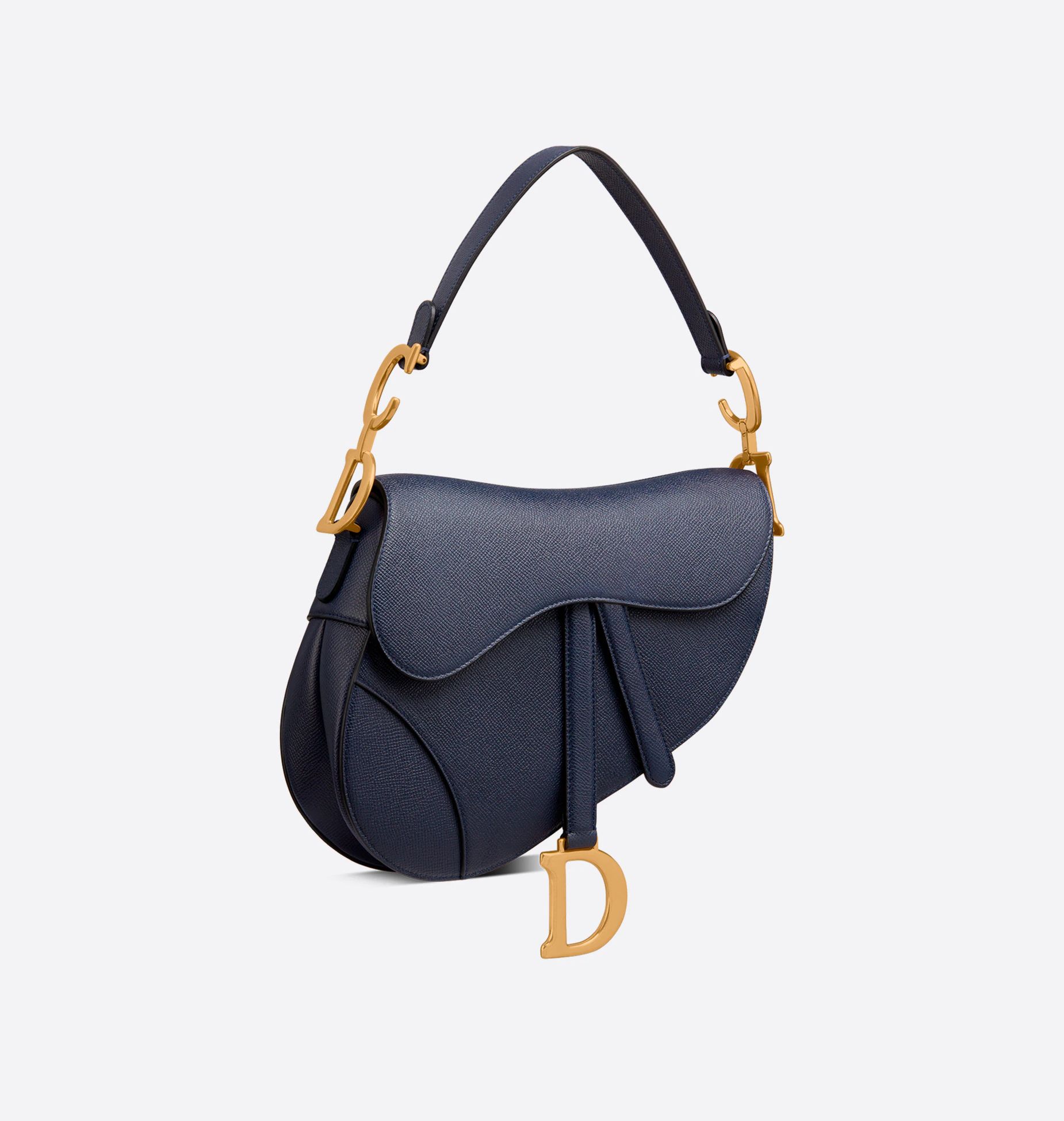 Saddle Bag Indigo Blue Grained Calfskin