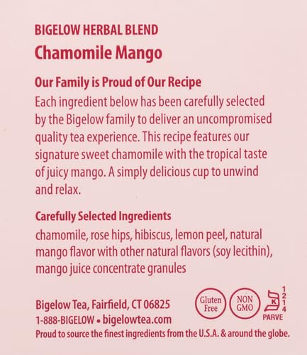 Bigelow Tea Lemon Ginger plus Probiotics Herbal Tea, Caffeine Free Tea with Lemon and Ginger, 18 Count Box (Pack of 6), 108 Total Tea Bags