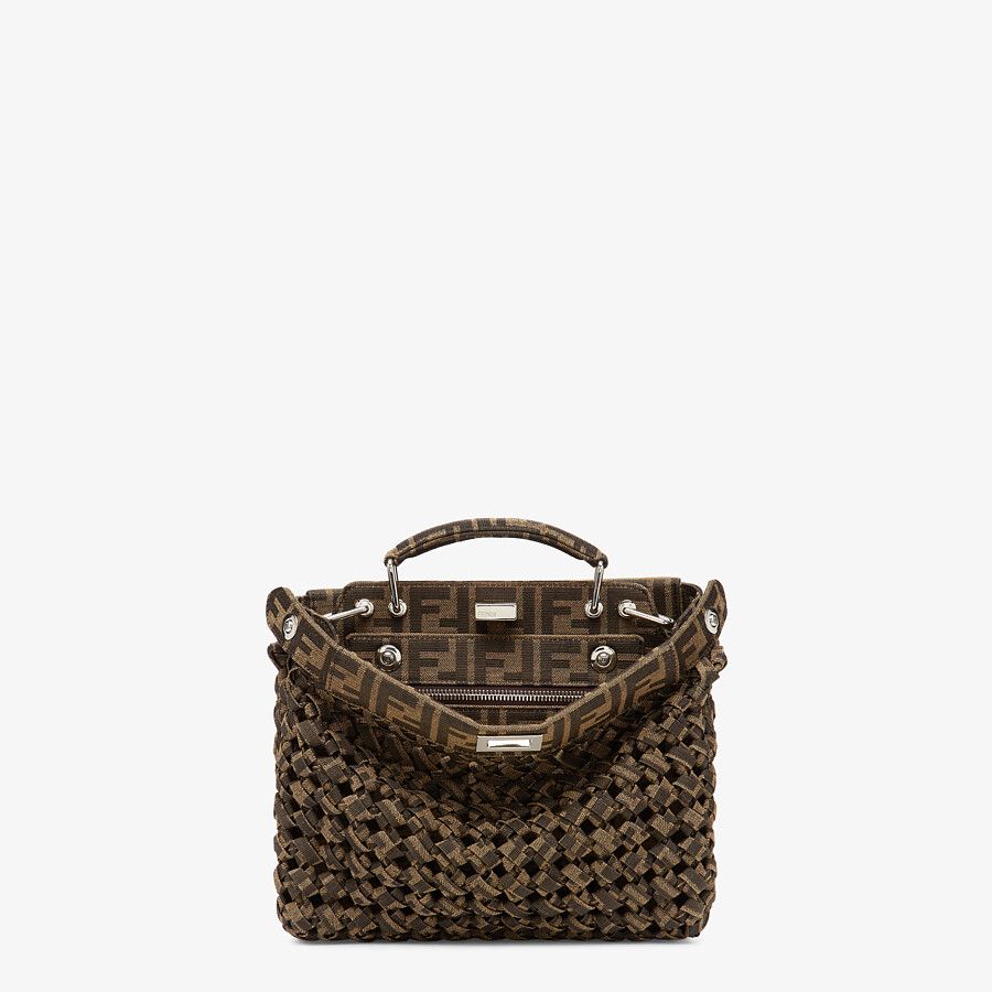 PEEKABOO ISEEU MINI Brown fabric bag