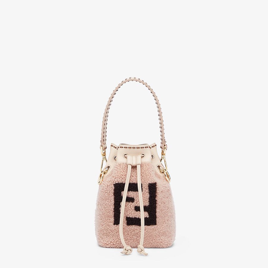 MON TRESOR Pink sheepskin mini-bag