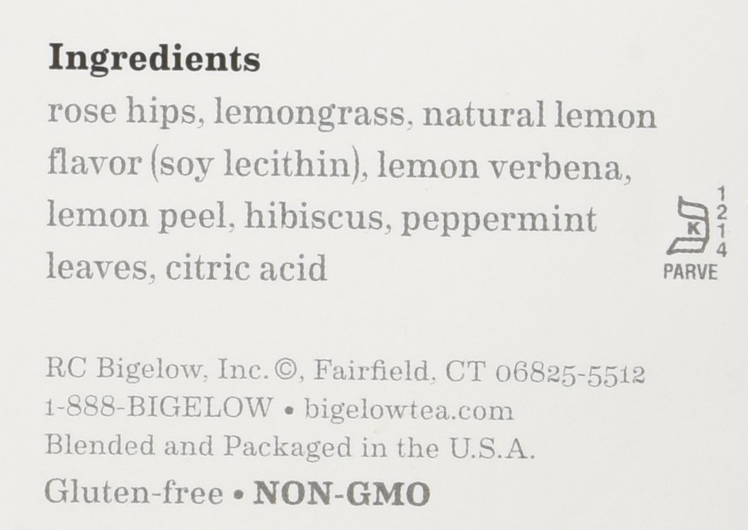 Bigelow Tea Lemon Ginger plus Probiotics Herbal Tea, Caffeine Free Tea with Lemon and Ginger, 18 Count Box (Pack of 6), 108 Total Tea Bags