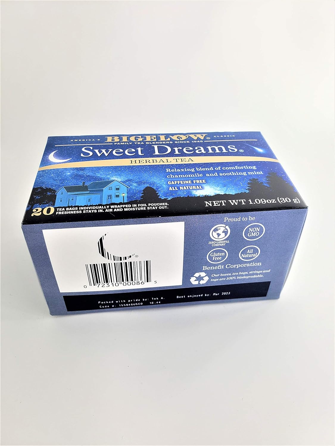 Bigelow Tea Lemon Ginger plus Probiotics Herbal Tea, Caffeine Free Tea with Lemon and Ginger, 18 Count Box (Pack of 6), 108 Total Tea Bags