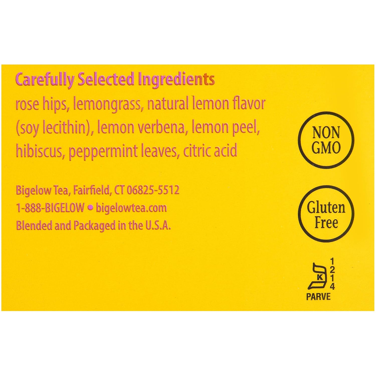 Bigelow Tea Lemon Ginger plus Probiotics Herbal Tea, Caffeine Free Tea with Lemon and Ginger, 18 Count Box (Pack of 6), 108 Total Tea Bags