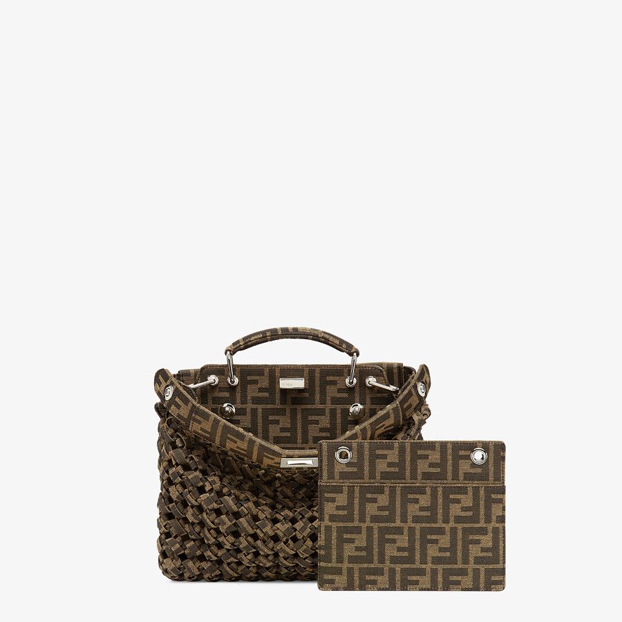 PEEKABOO ISEEU MINI Brown fabric bag