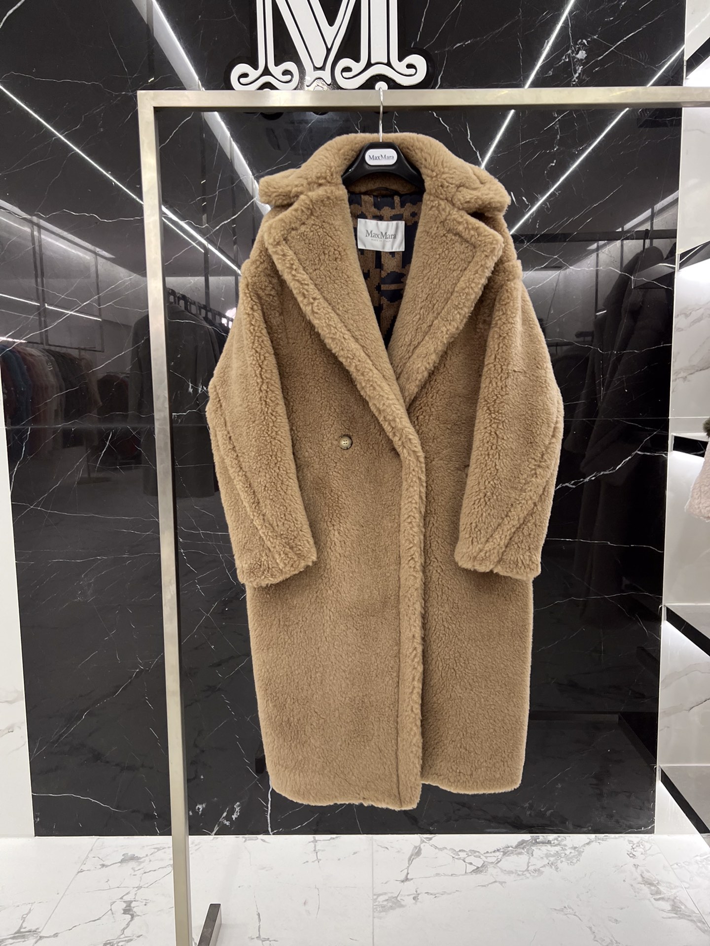 Max Mara Teddy fur long coat Size XS-M