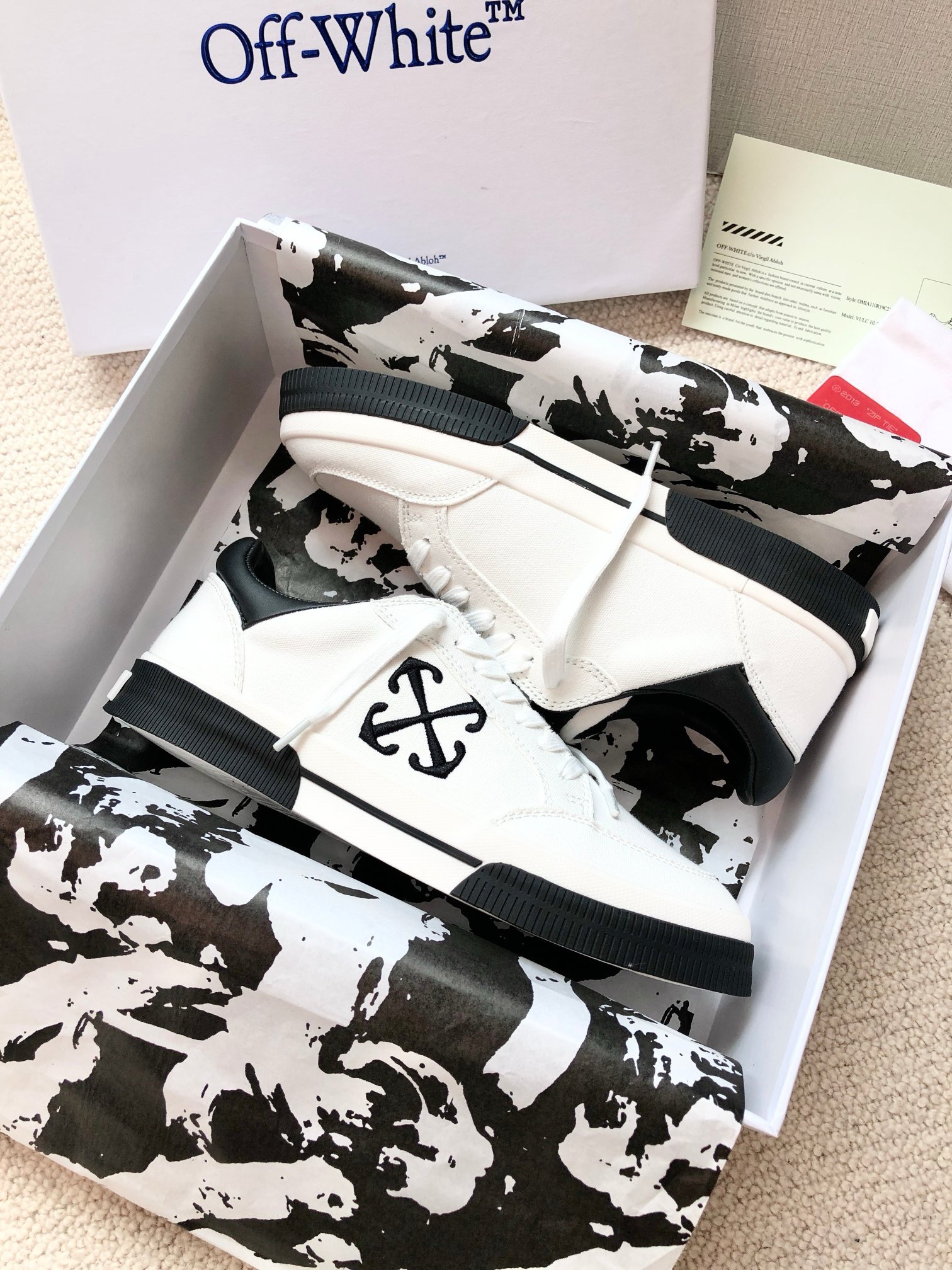 OFF White 2024ss New Low Vulcanized Sneaker Size 36-45