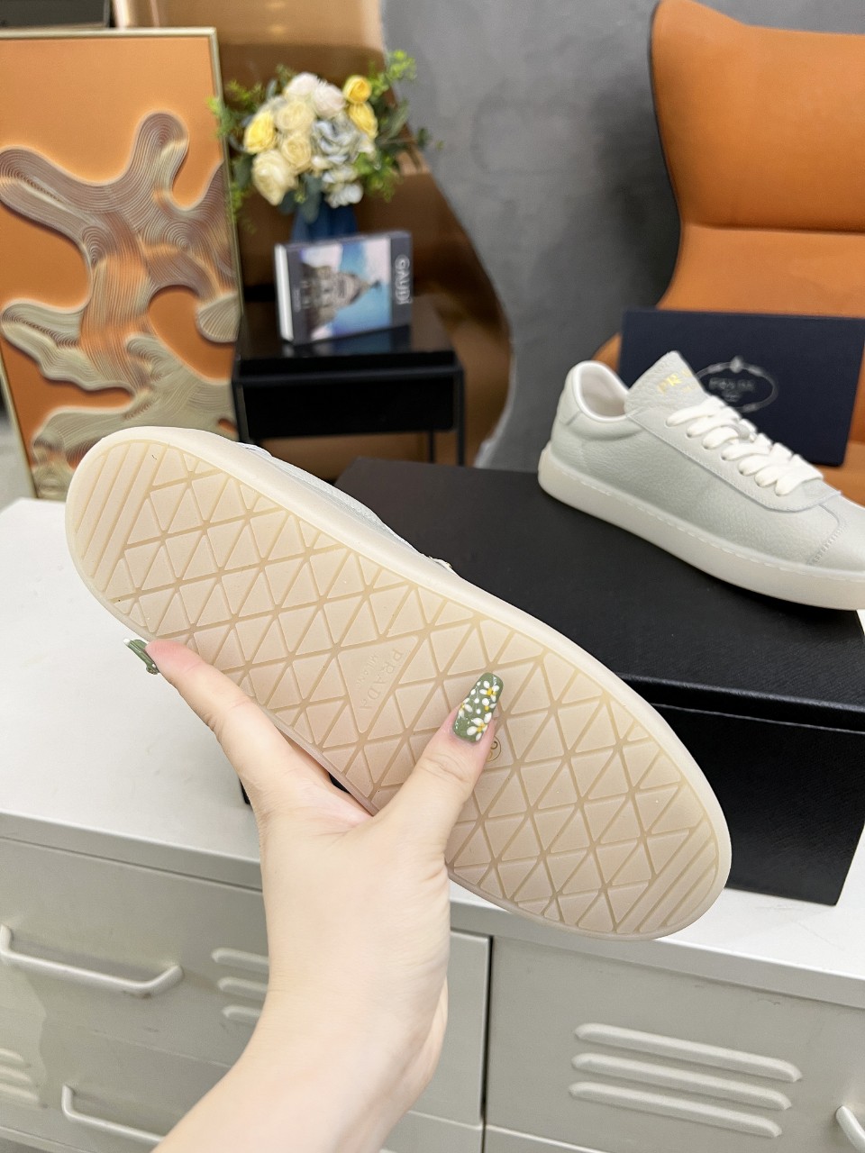 Prada Lane Deer Leather Sneakers Size 36-45