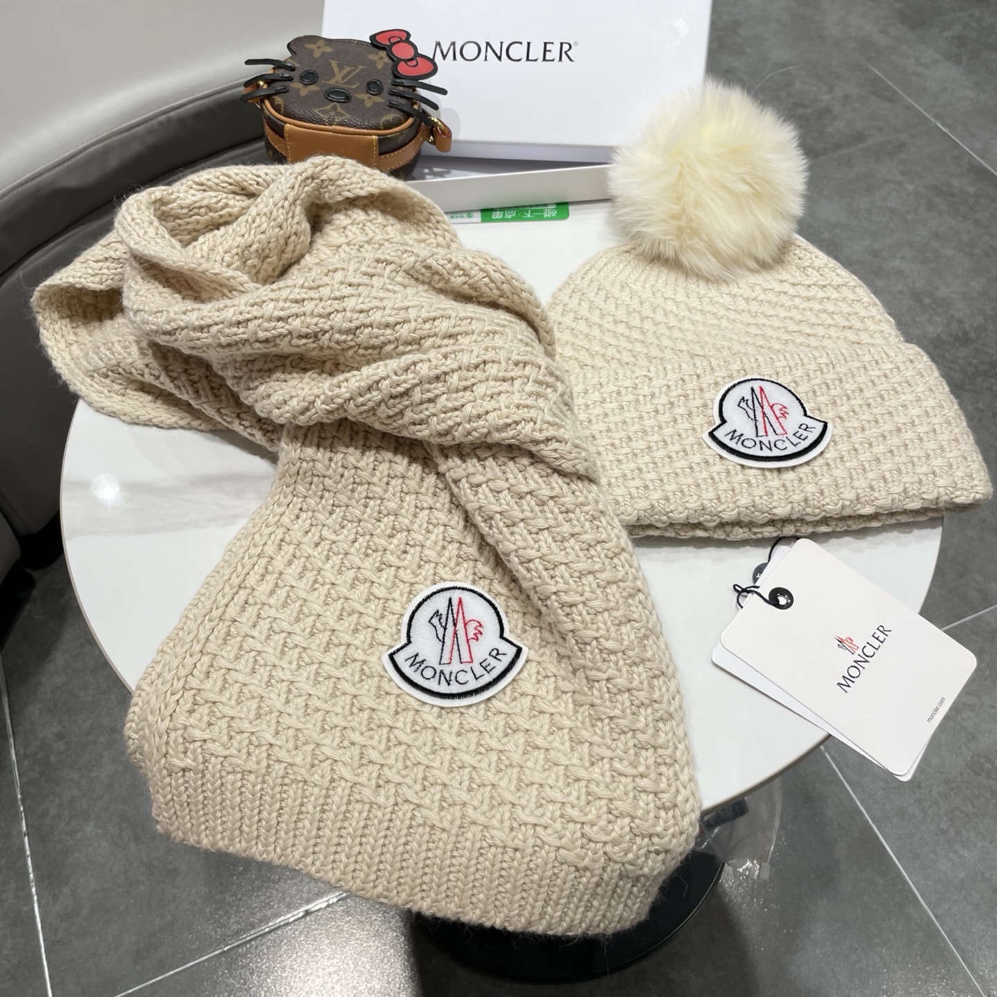 Moncler Knitted Hat+Scarf