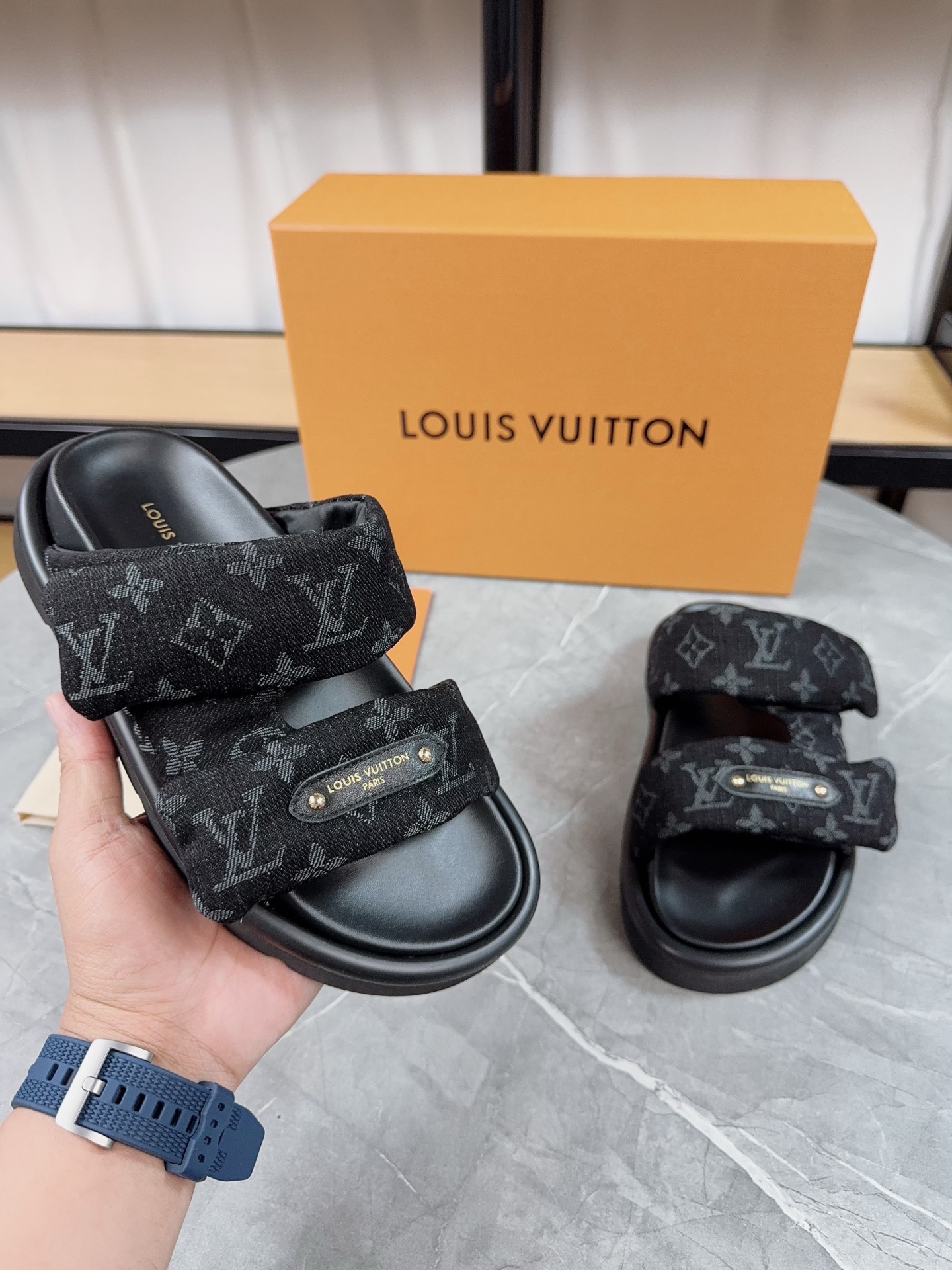 Louis Vuitton Pool Pillow Flat Comfort Slippers Size 36-46