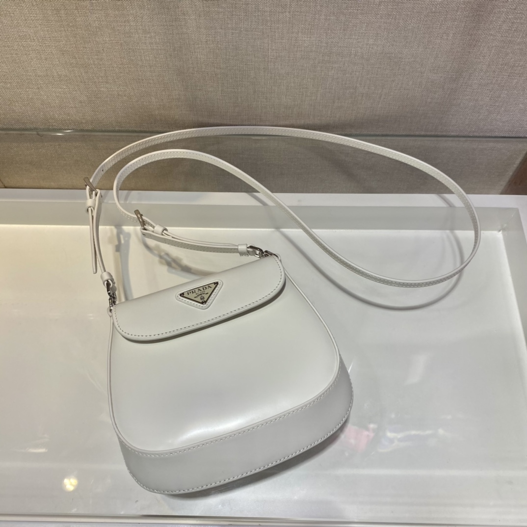 Prada 1BH188 Cleo brushed Leather Shoulder Bags Size 17*14.5*3cm