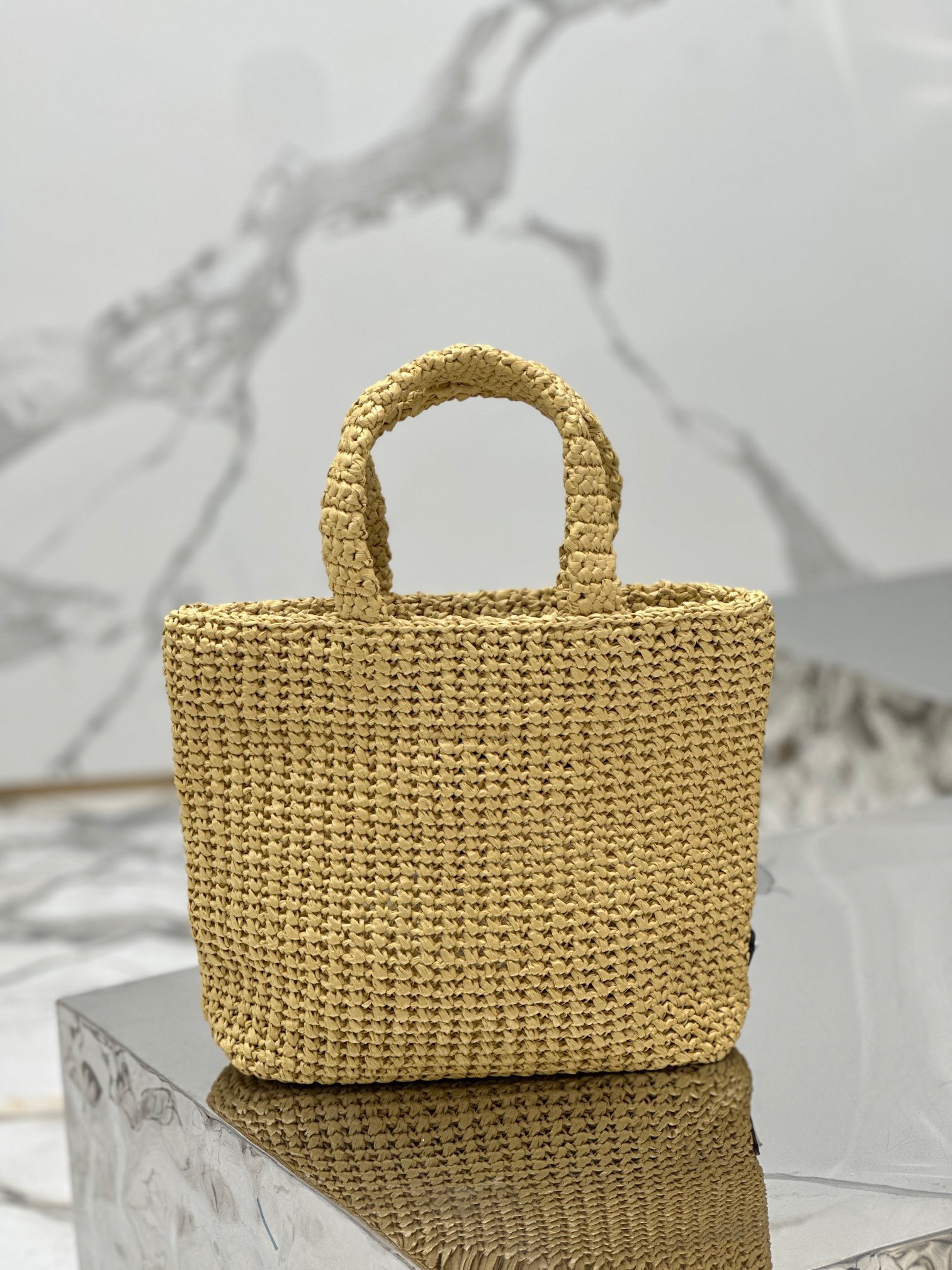 Prada 1BG422 Small crochet tote Bag Size 24*24*8cm
