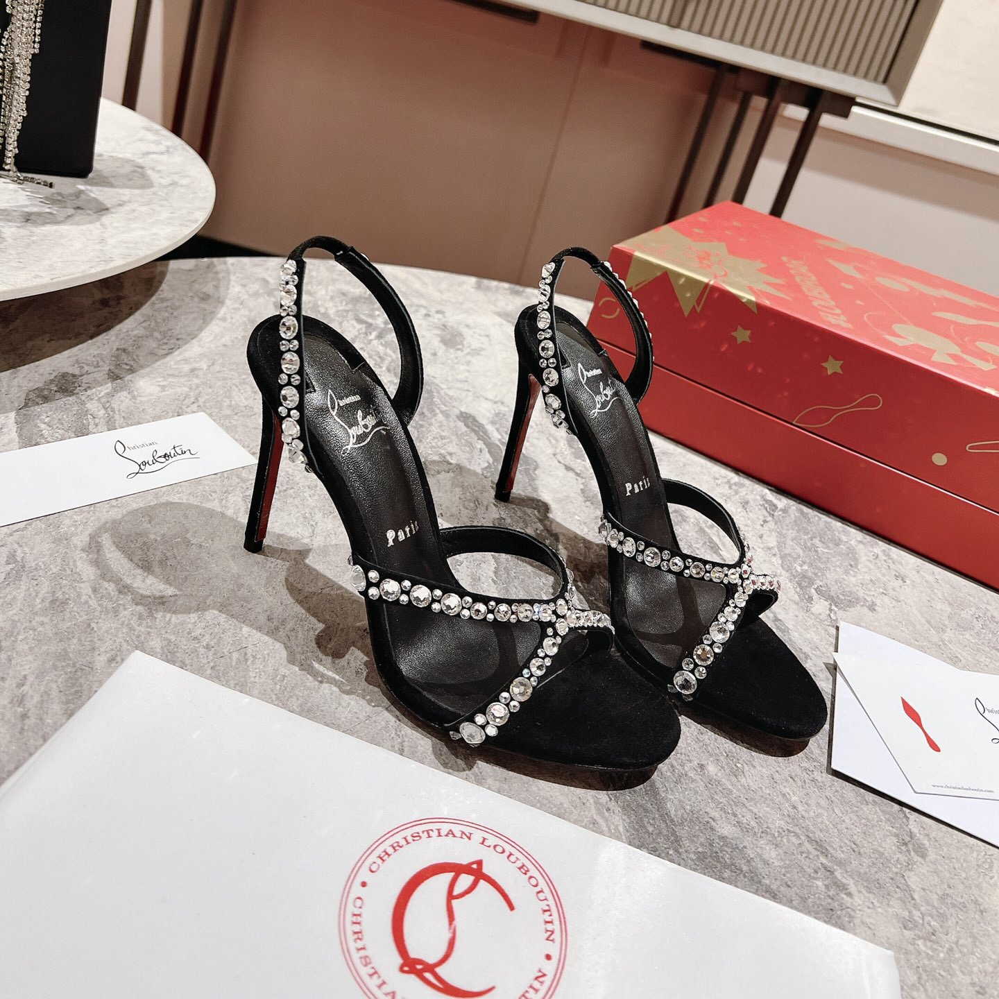 Christian Louboutin Emilie Strass Pumps Size 35-41 3-Color