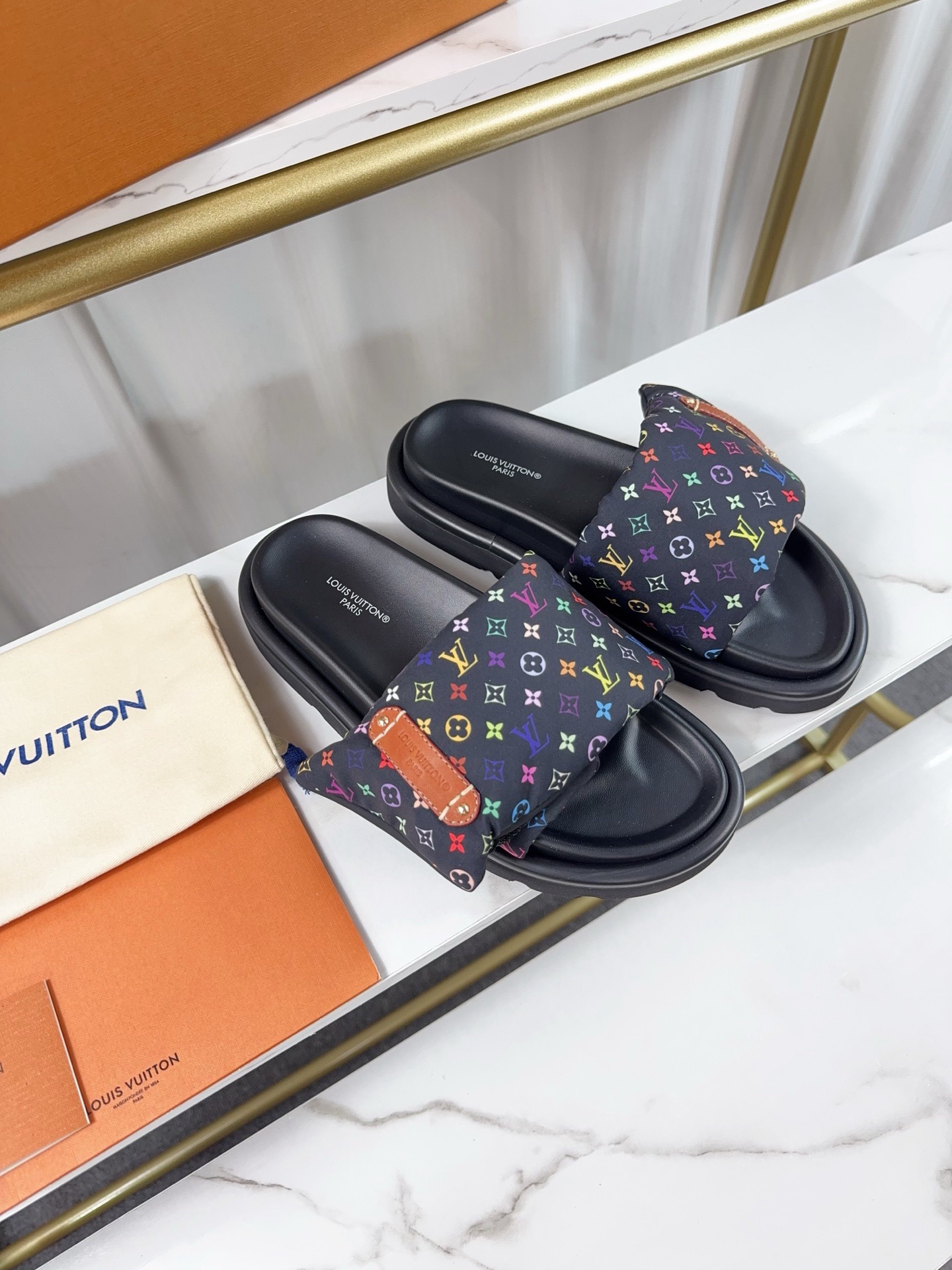 Louis Vuitton Pool Pillow Flat Comfort Slippers Size 36-46