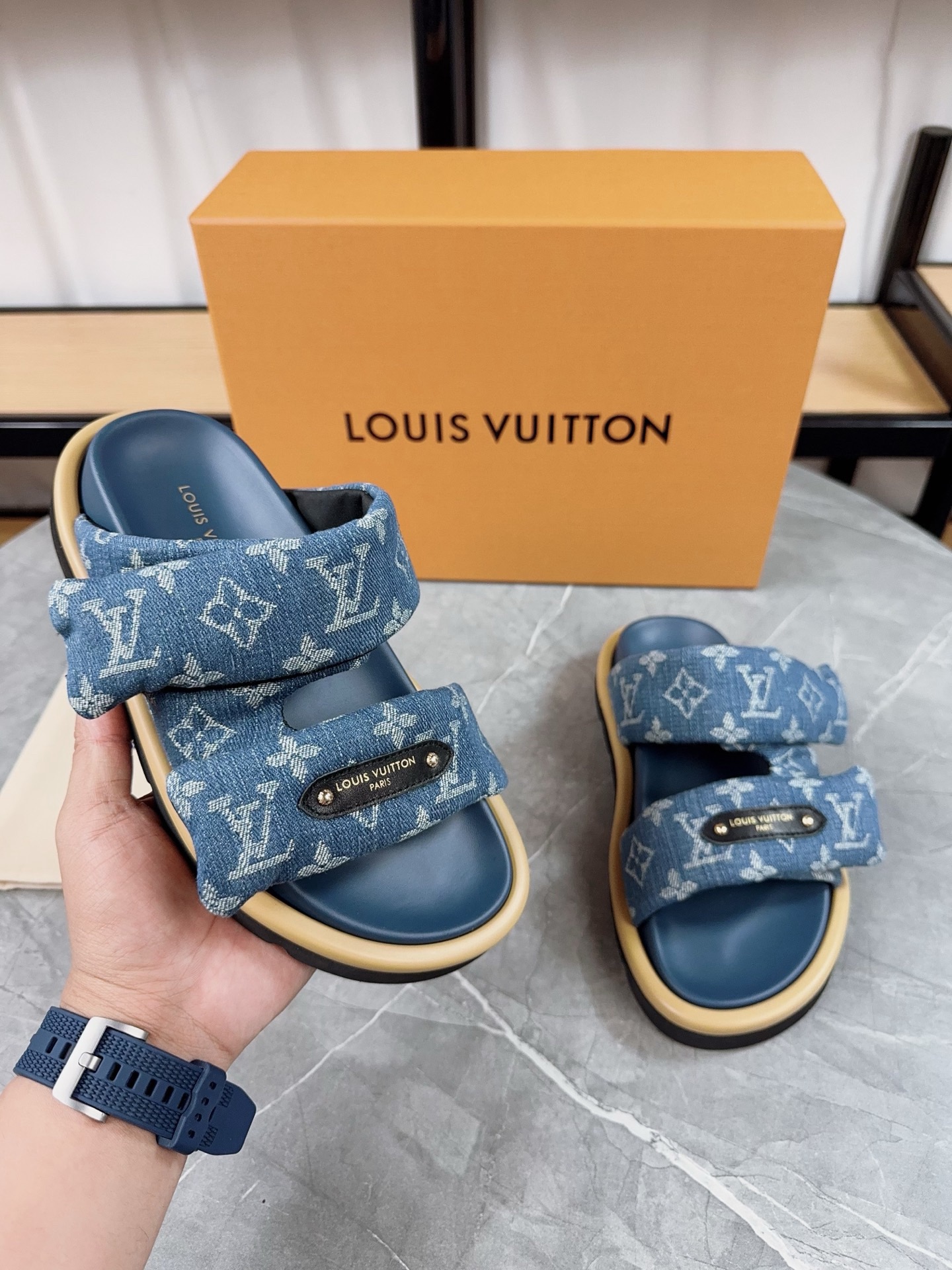 Louis Vuitton Pool Pillow Flat Comfort Slippers Size 36-46