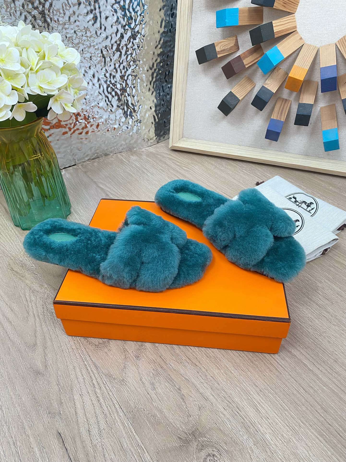 Hermes 23fw Women Winter Slippers Size 36-40
