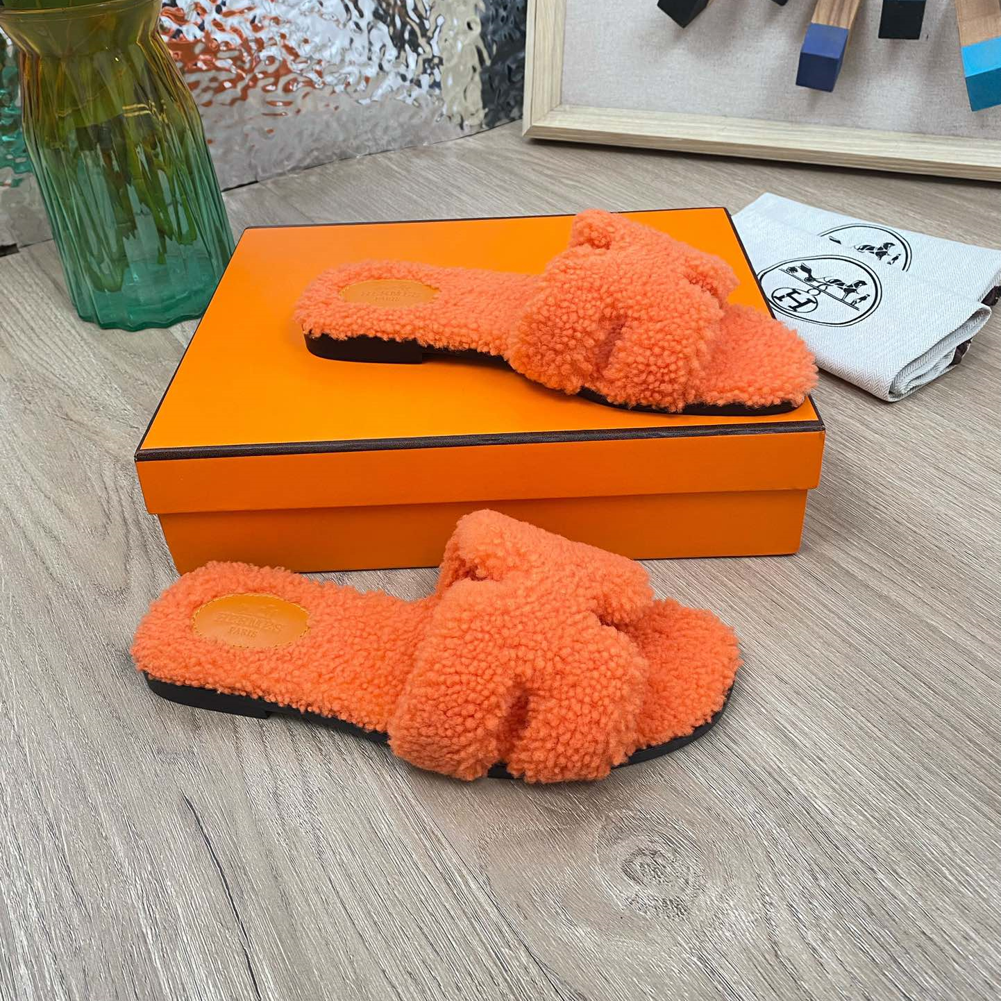 Hermes 23fw Women Winter Slippers Size 36-40