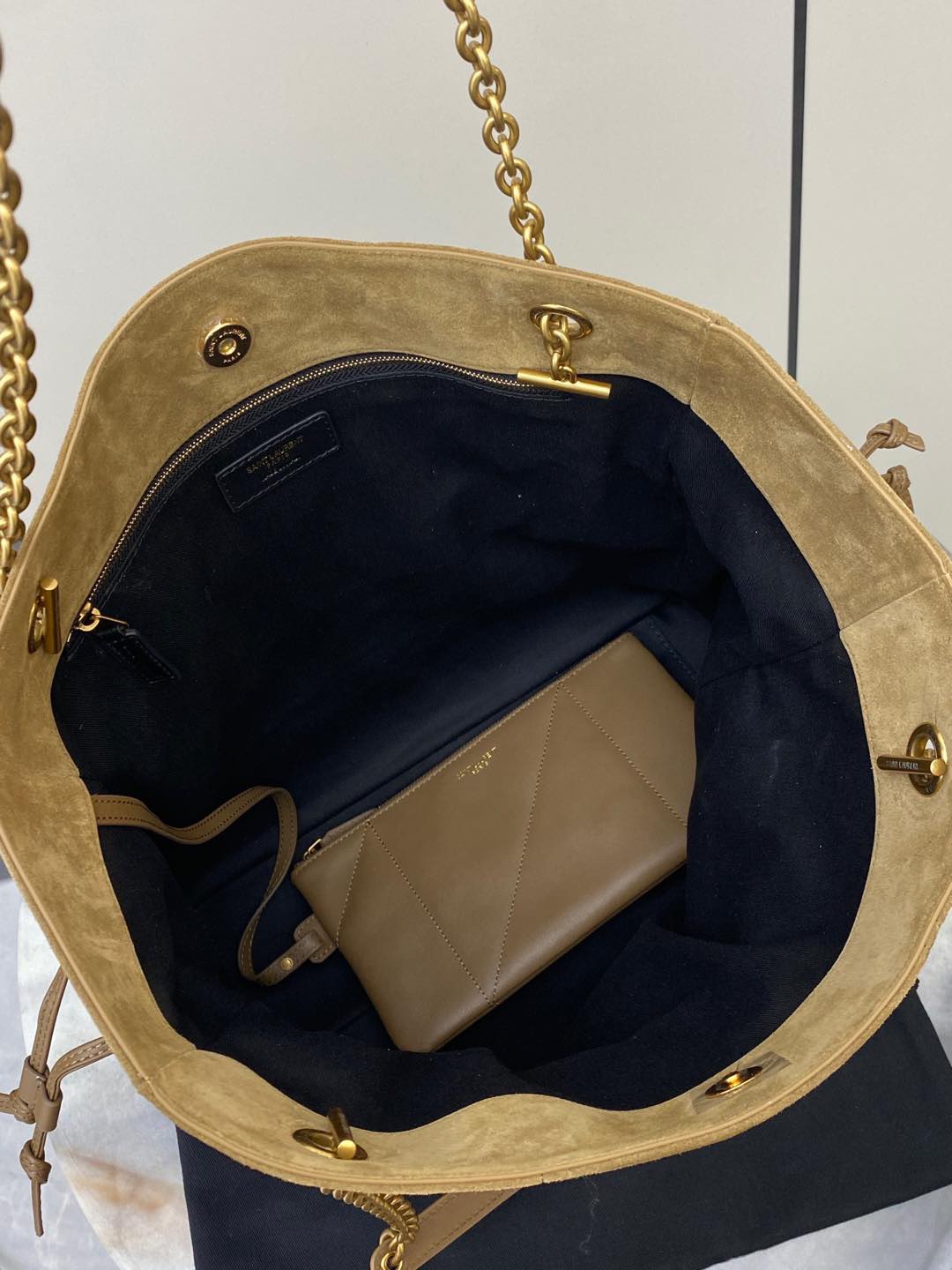 YSL Jamie 4.3 Large Pochon Women Shoulder Bags Size 34*27*3cm