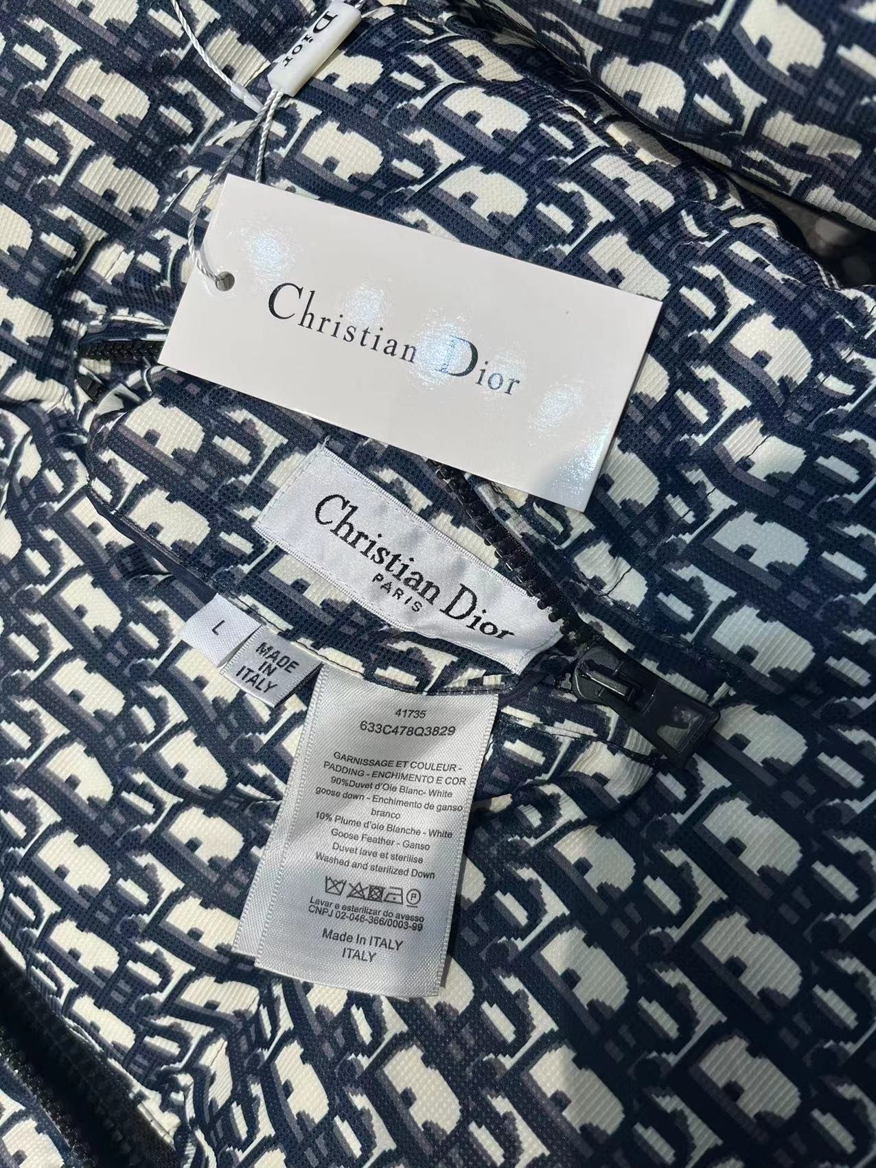 Dior 25ss Oblique Unisex Down Jacket Size S-XXL