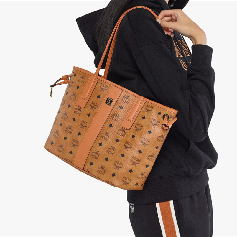 MCM Reversible Liz Shopper in Visetos Bags 37*31*25cm