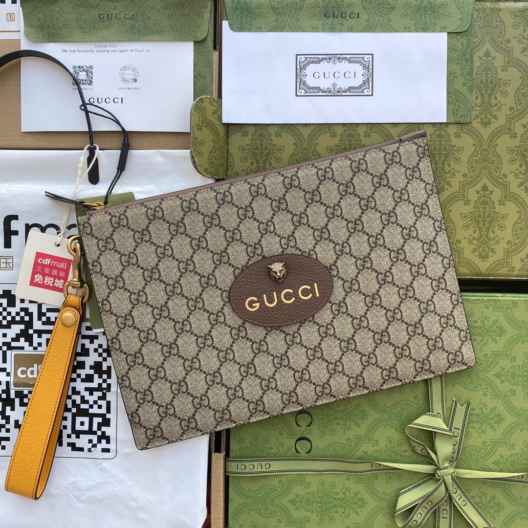 Gucci Neo Vintage GG Supreme pouch Size 30.5*21*1.5cm Style 473956